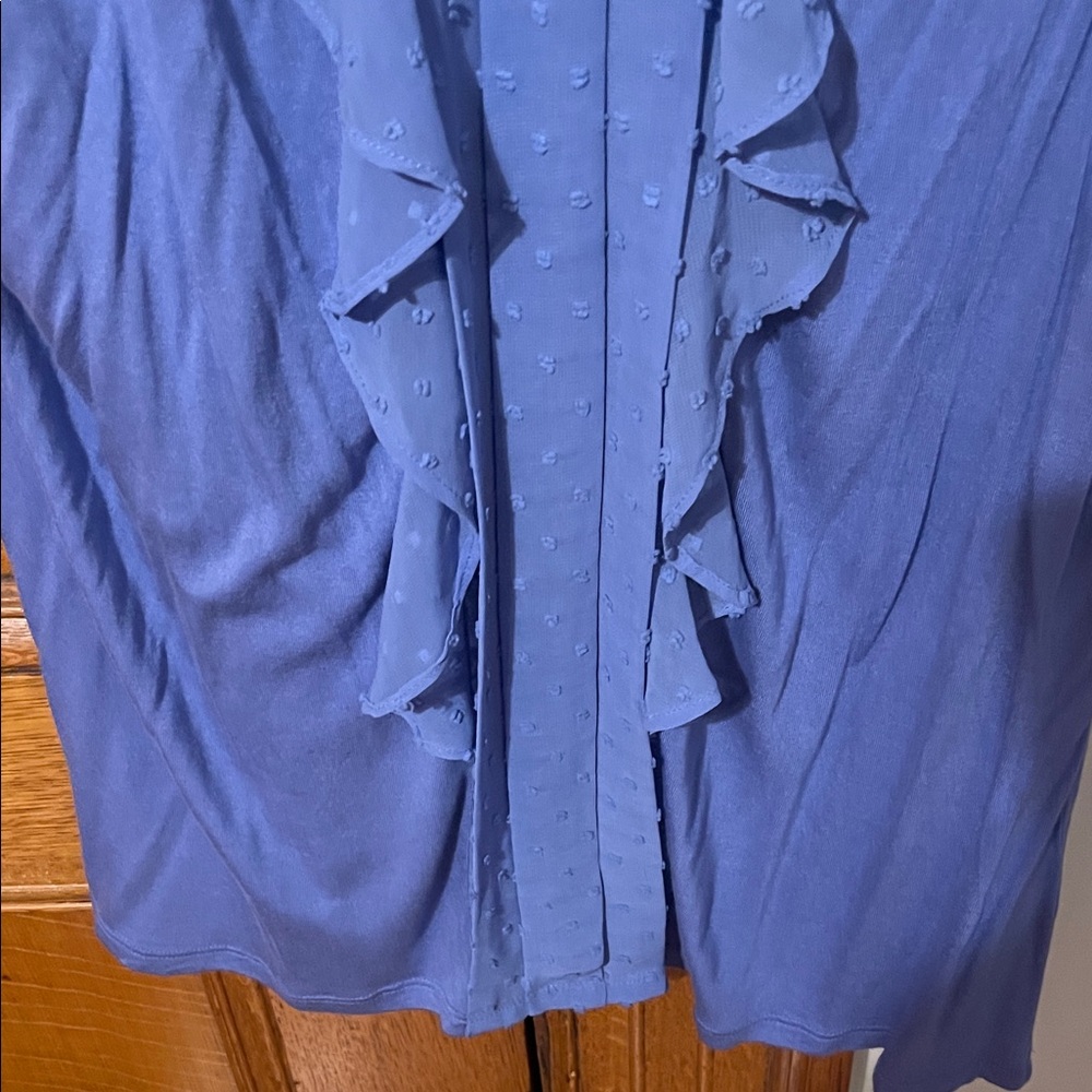 Elle Periwinkle Ruffle Tank Top - Picture 5 of 7